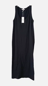 REFORMATION Size XS Organic Cotton Stretch Tank Maxi Dress NWT Black - Picture 1 of 7