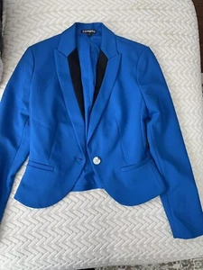 Express - Peplum Skirt Suit - Blue - Size 0 & 2 - Picture 1 of 6