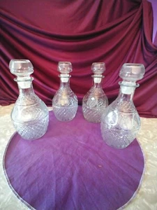 PRINCESS HOUSE GRAPE 7 CROWN DISCOUTINUED LEADED CRYSTAL DECANTED SET OF 4 - Picture 1 of 7