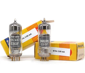 MATCHED PAIR E80F/6084 PHILIPS NOS HOLLAND Tube Valvola Valve Lampe 진공관 真空管 电子管 - Picture 1 of 1