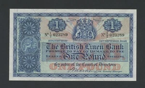 SCOTLAND £1 note 1948 British Linen Bank Uncirculated Banknotes - Picture 1 of 2