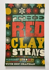The Red Clay Strays Poster The Hawthorn St Louis MO 2024 Letterpress Official! - Picture 1 of 9
