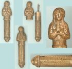 Antique Figural Copper Praying Lady Needle Case * French * Circa 1850
