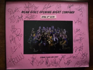 MEAN GIRLS BROADWAY opening night company signed framed April 8th 2018 NYC - Picture 1 of 4