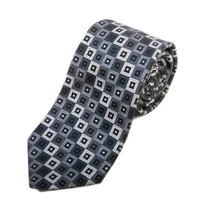 Ted Baker Black and Gray Geometric Patterned Tie 23484 - Picture 1 of 2
