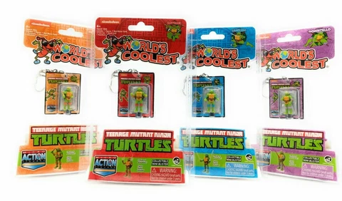 (SET of 4) World's Smallest TMNT Teenage Mutant Ninja Turtles Mini Blister Card Cover