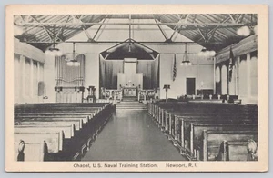 Postal Capilla Estación de Entrenamiento Naval de Estados Unidos Newport Rhode Island - Imagen 1 de 2
