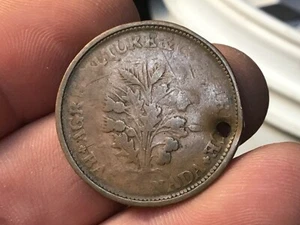 UN SOU MONTREAL AGRICULTURE & COMMERCE LOWER CANADA HALF PENNY TOKEN - Picture 1 of 6