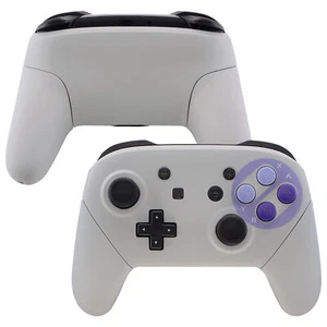 SNES Full Set Shell for Nintendo Switch Pro Controller w/ Handle Grips & Buttons - Picture 1 of 10