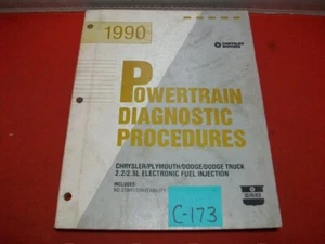 Procedimientos de diagnóstico de tren motriz Chrysler 1990 2,2 L/2,5 L E.F.I. MANUAL DE SERVICIO - Imagen 1 de 5