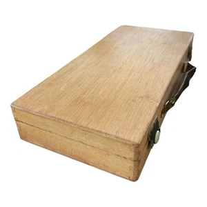 Japanese Ink Calligraphy Wood Box With Brushes And Ink H - Picture 1 of 14