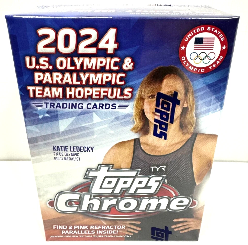 Lot Of (2) 2024 Topps Chrome U.S. Olympic & Paralympic Hopefuls Blasters