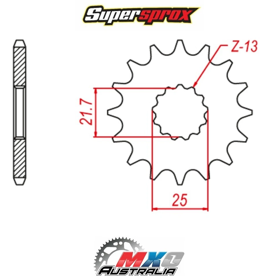 Piñón delantero Supersprox 15T para Kawasaki ZX750 ZX-7R NINJA 1996-2003 >525 Foto 1 de 1