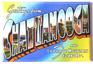 Greetings from Chattanooga Tennessee FRIDGE MAGNET travel souvenir "style B" - Picture 1 of 3