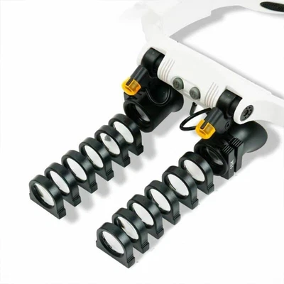 Kaltes warmes LED-Licht Fernglas Schmuckuhr Reparatur Uhrmacher Lupe Augenlupe - Bild 1 von 4