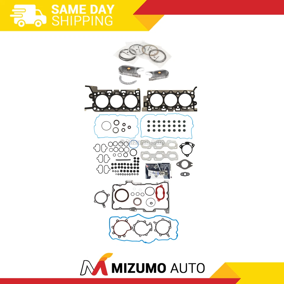Juego completo de juntas cojinetes anillos aptos para Ford Mazda Mercury 10-12 3,0 L DOHC Foto 1 de 4