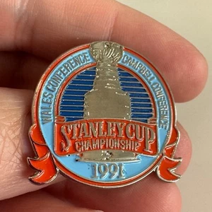 Vtg 1991 Stanley Cup Championship Lapel Pin NHL Pittsburgh Penguins - Picture 1 of 3