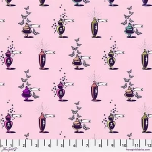 NEW! TULA PINK NIGHTSHADE DEJA VU APOTHECARY IN NERIUM HALLOWEEN FABRIC 1/2 YD - Picture 1 of 3