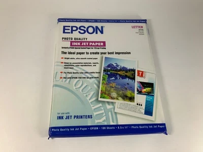 EPSON Photo Quality Ink Jet Paper 100 Sheets 8.5 x 11 in. STILL SEALED - Image 1 of 3