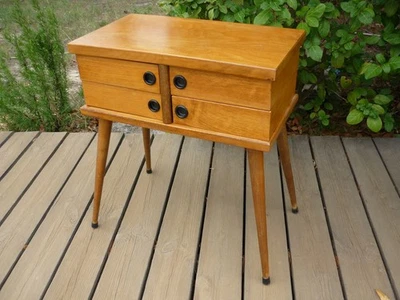 Table d'appoint Vintage – style scandinave - Travailleuse de couturière - Photo 1/4
