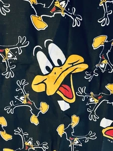 VTG 90s Warner Bros Looney Tunes Daffy Duck Toss on Black Novelty 44"x30" - Picture 1 of 7