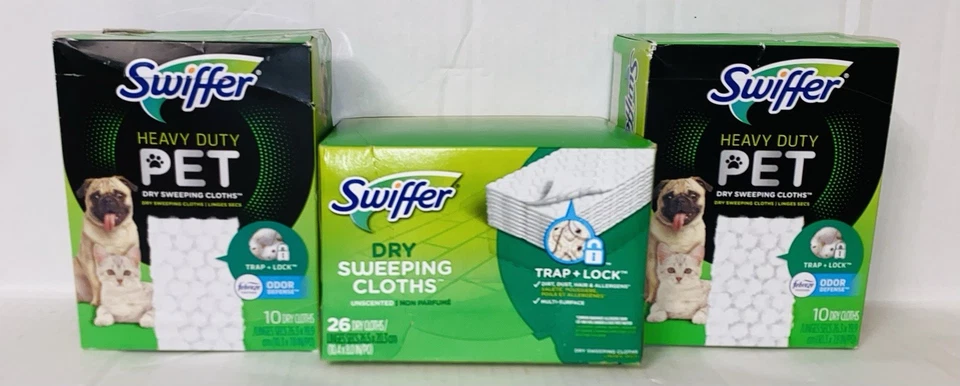 3 New Boxes of Swiffer Sweeper Multi-Surface Dry Sweeping Cloths 46 Cloths Total - Image 1 of 1