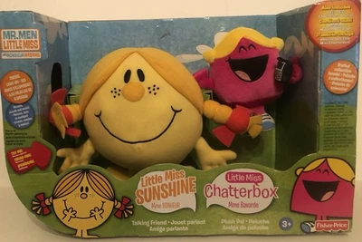 Fisher Price Little Miss Sunshine + Little Miss Chatterbox 长毛绒套装 - 全新带盒 — 第 1/3 张图片