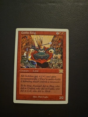 Magic the Garthering 6th Edition Goblin King Red Creature Rare Card - Image 1 of 2