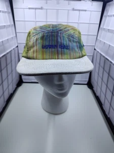 Lower Park 5 Panel Adjustable vegan Striped Multicolor Strapback Hat Thailand - Picture 1 of 16