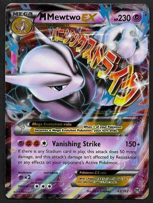 Mewtwo Mega EX Ultra Rare Holo Card 63/162 XY: Breakthrough Pokemon TCG NM - Image 1 of 2