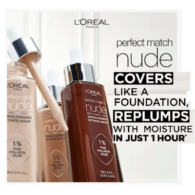 L'Oreal Perfect Match Nude Plumping Tinted Serum 30ml Sealed- Choose Shade - Image 1 of 2