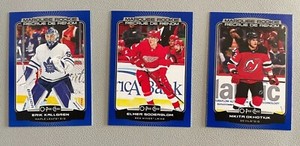 22-23 UD NHL O-Pee-Chee Marque Rookies Blue, Red, and Yellow Border Parallel