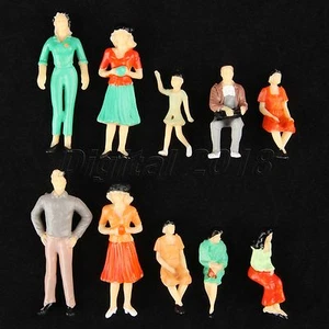 10 piezas Coloridas Figuras Modelo Pintadas Construcción Tren Paisaje Diseño Escala 1:25 - Imagen 1 de 10