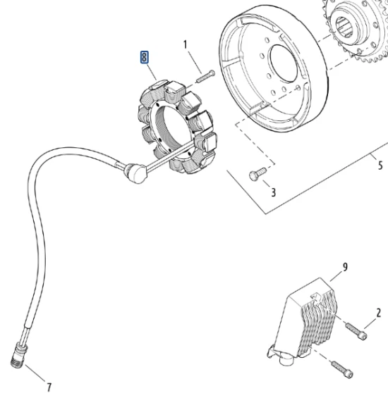 Estator Harley-Davidson XL Sportster 29900068 Foto 1 de 1