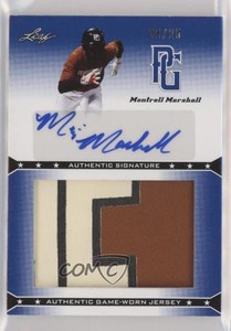 2013 Leaf Perfect Game Showcase Jersey Blue /25 Montrell Marshall #JA-MM1 Auto