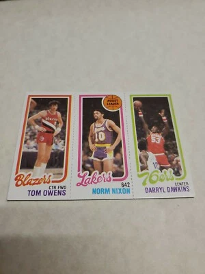 1980 Topps Tom Owens Norm Nixon Darryl Dawkins #201 #134 #180 - Image 1 of 4
