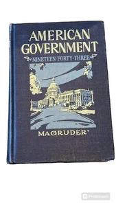American Government 1943 Problems Of Democracy Magruder - Picture 1 of 5