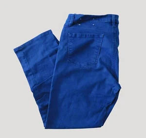 Ann Taylor Loft Jeans 32 14 Blue Denim Modern Fit Straight 5 Pocket Cotton - Picture 1 of 7