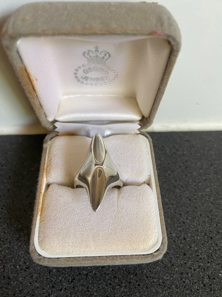 Vintage Georg Jensen SterlingSilver Ring#128 Henning Koppel Size US6 16.5mm L1/2 Foto 1 de 4