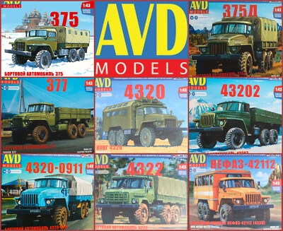 AVD SSM 1:43 AVD Bausatz russian URAL 375 377 4320 0911 43202 4322 42112 Bus kung USSR