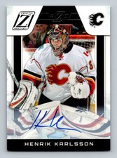 2010 Panini Zenith 205 Henrik Karlsson Calgary Flames Rookie RC, SN999 Auto