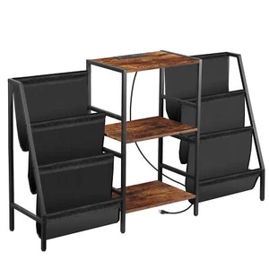 Record Player Stand w/3 Tier Vinyl Storage & Power Outlet Holds up to 280 Albums - Picture 1 of 20