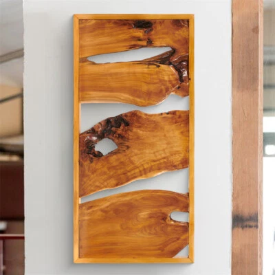 Arte de pared con marco de cedro de borde vivo, decoración de pared rústica de granja decoración del hogar Foto 1 de 4