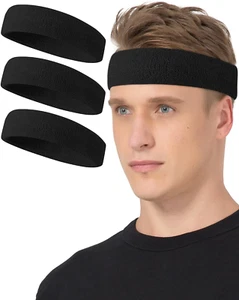 Sweatbands Sport Headbands for Working Out, Execise, Tennis, Basketball, Running - Picture 1 of 12