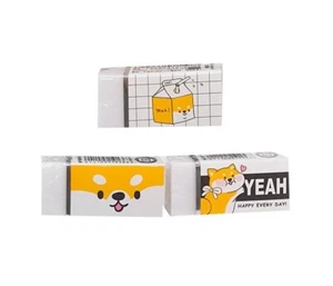 3 x M&G Office and School Shiba Inu Eraser Medium - Picture 1 of 2