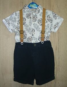 Ted Baker Boys Shorts Shirt Braces Summer Outfit Age 18-24 Months Worn Once