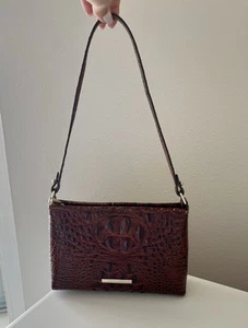 BRAHMIN Lorelei Melbourne Shoulder Embossed Leather Bag Pecan Brown - Bild 1 von 13