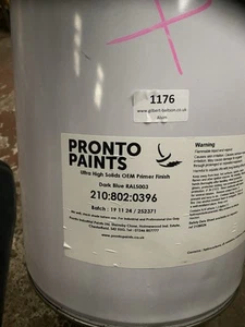 PRONTO PAINT 7/20 LitreUltra High Solids OEM primer Finish In Dark Blue RAL5003 - Picture 1 of 2