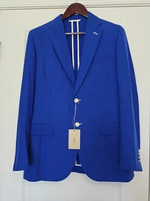 NWT Brioni Piuma EXQUISITE 100% Silk Sport Coat Jacket 38R $5500 Blue - Image 1 of 4
