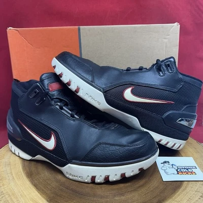 NIKE AIR ZOOM GENERATION Kings Rock LEBRON JAMES 308214-011 BLACK WHITE Size 9.5 - Image 1 of 4